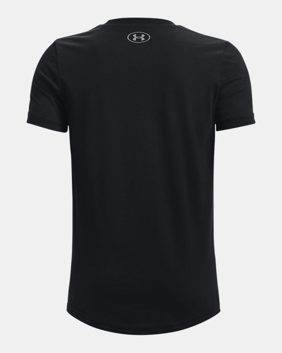 Boys' UA Fast Branded Logo Short Sleeve, Black, pdpMainDesktop image number 1
